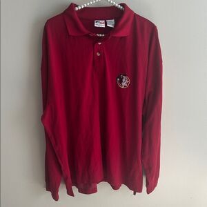 Florida State Seminoles Embroidered Long Sleeve Polo. Size 2XL